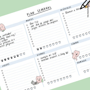 Descargable: Planificador semanal horizontal