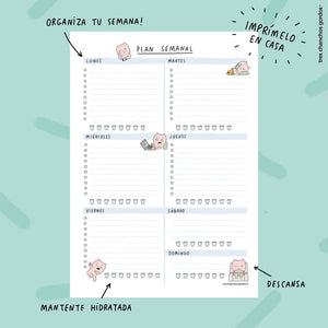 Descargable: Planificador semanal vertical