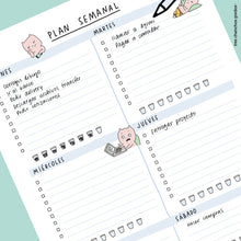 Descargable: Planificador semanal vertical