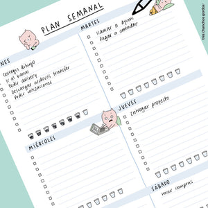 Descargable: Planificador semanal vertical
