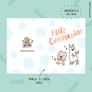 Descargable: Tarjeta "Feliz Cumpleaños"