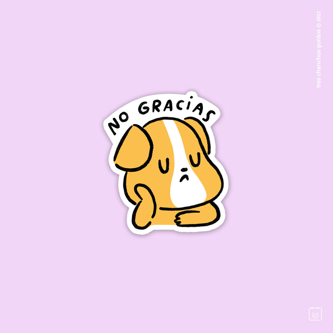 Sticker No gracias