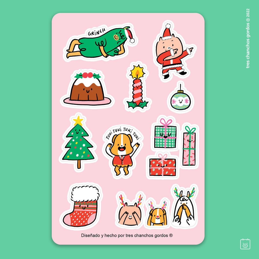 Lámina de stickers: Navidá