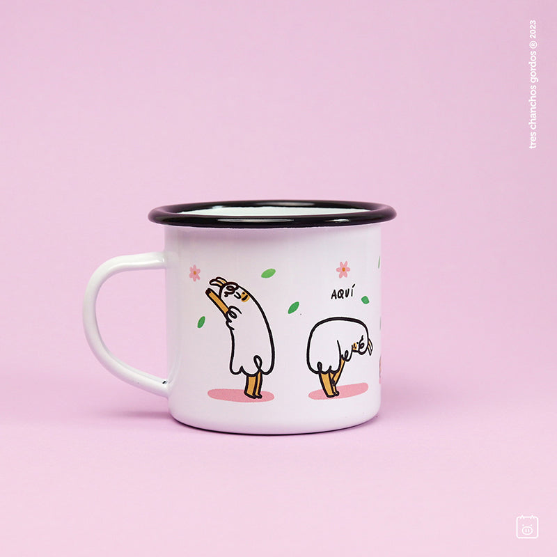 Taza de enamel - Aquí y ahora