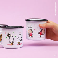 Taza de enamel - Aquí y ahora